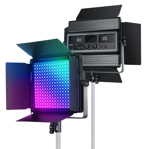 Paneles de iluminación LED Neewer 660 Pro bi-color con control de temperatura de color para grabación profesional de video podcast con iluminación cinematográfica