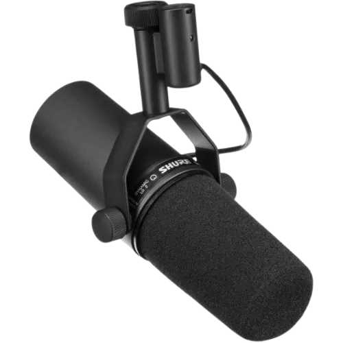 Micrófono Shure SM7B profesional estándar de la industria para grabación de podcast con calidad de broadcasting y radio profesional